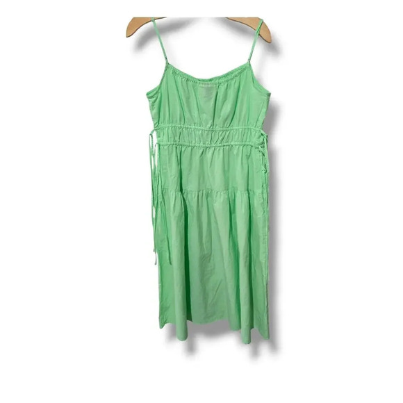 Universal thread women's green Sleeveless adjustable waist tiered dress small - Picture 1 of 9